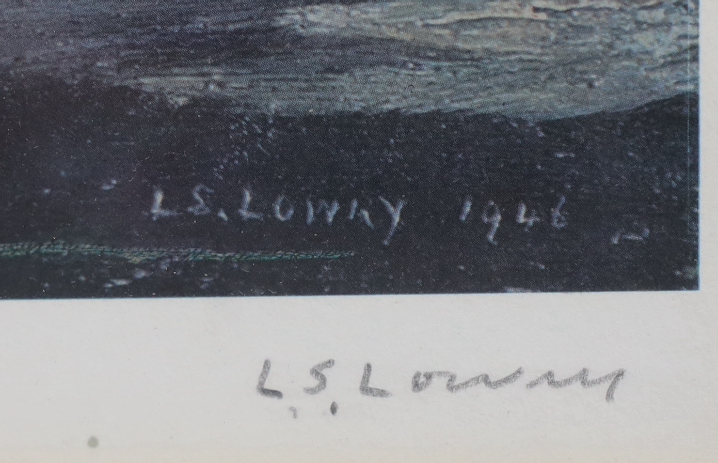 Laurence Stephen Lowry R.A. (English, 1887-1976), 'The Lonely House', offset lithograph, 26.5 x 50cm